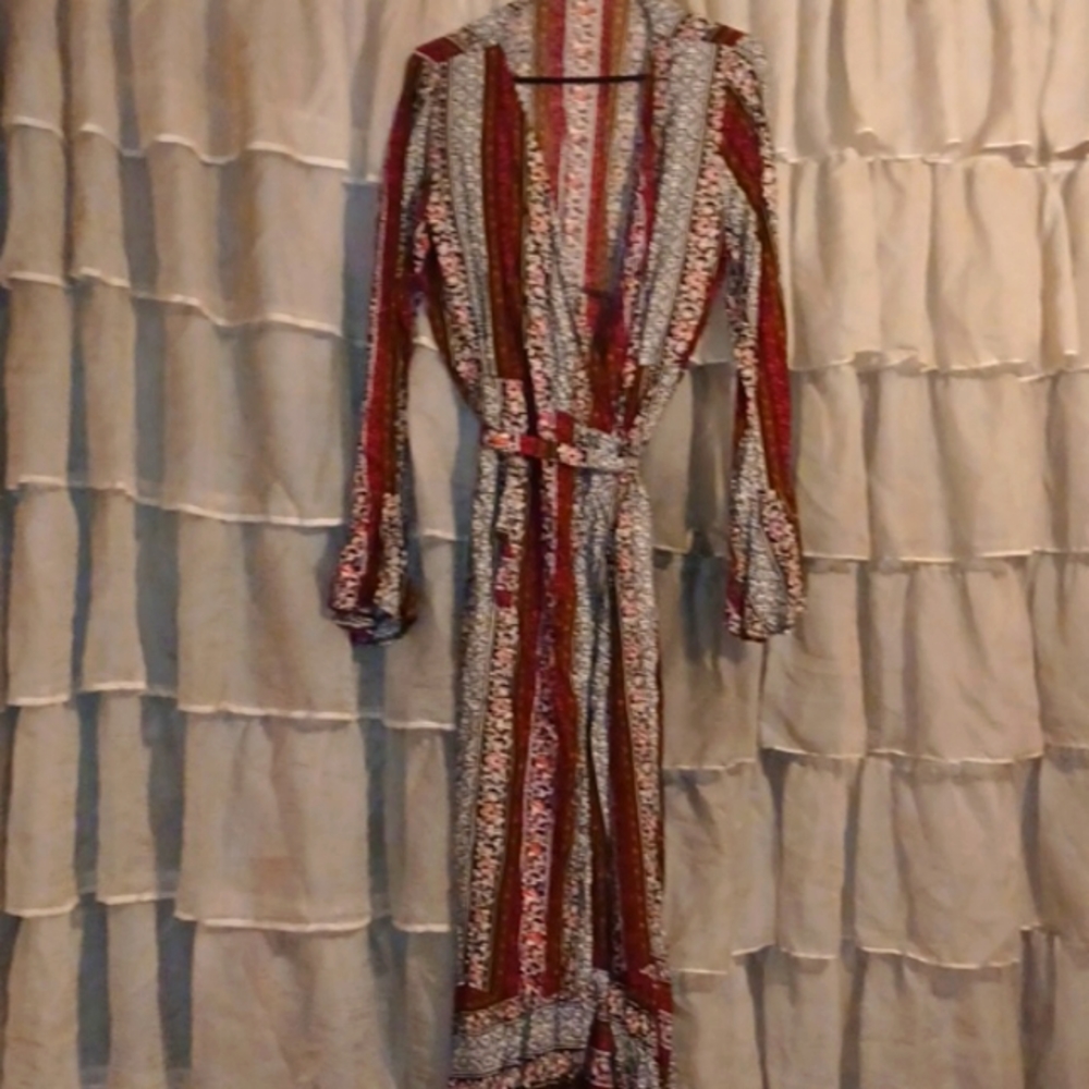 Women long XL wrap dress